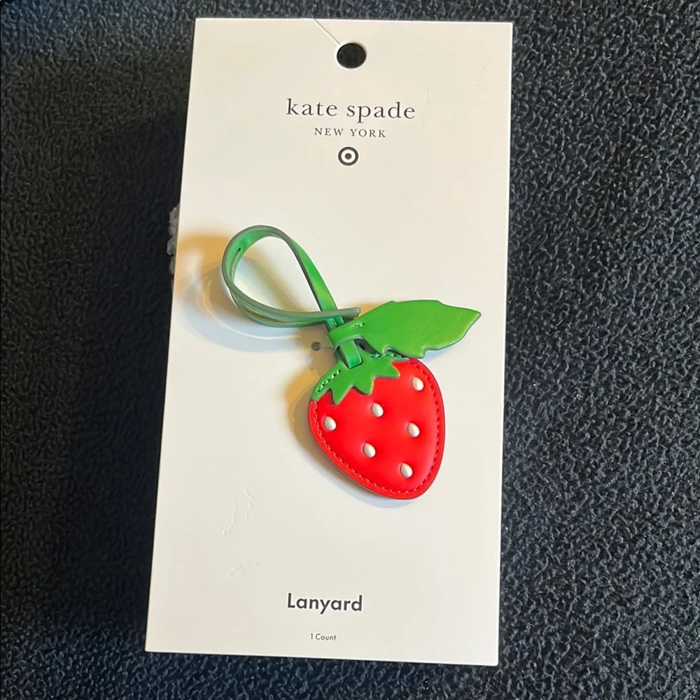 NWT Strawberry Bag Charm Keychain Lanyard - kate spade new york x Target